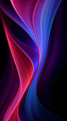 Digital blue purple neon light curve geometric abstract graphics poster background