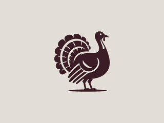 Turkey bird logo, icon, emblem