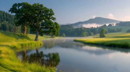 morning in the mountains