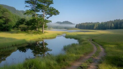 landscape with river