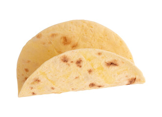 corn tortilla isolated on white