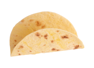 corn tortilla isolated on white