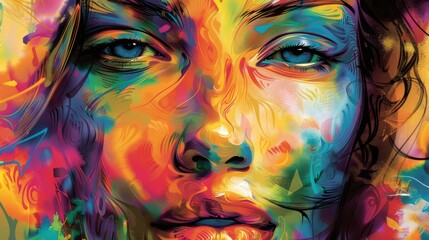 Abstract of a woman face