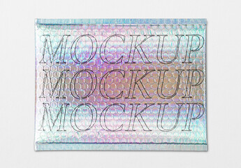 Flatlay Bubble Mailer Bag Mockup