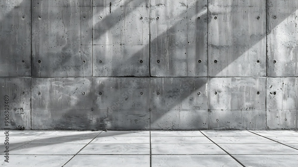 Poster concrete wall gray color background for design : generative ai