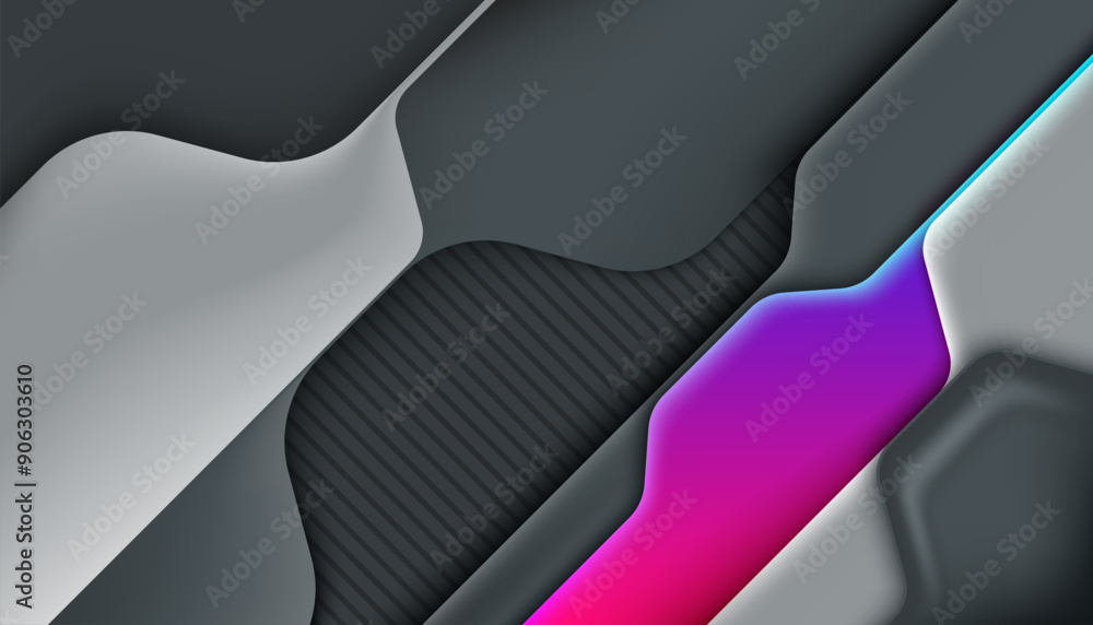 Aufkleber modern geometric design abstract background with shadow lines