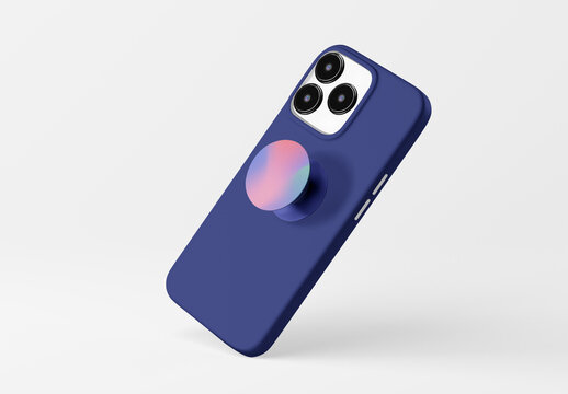 Phone Case And Gradient Grip Tok Mockup