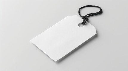 White blank clothing tag label isolated on white background : Generative AI