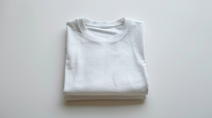 Blank Folded TShirt Mockup isolated on a White Background : Generative AI