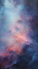 Fototapeta premium Digital colorful starry sky abstract graphic poster background