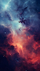 Obraz premium Digital colorful starry sky abstract graphic poster background