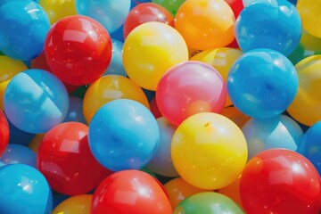 Colorful Balloons in Flight