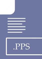 PPS File format icon fill insidse with symbol