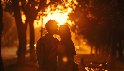 couple walking in the park