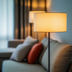 Close-Up of Contemporary Lamps Against a Plain Background