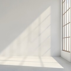 Fototapeta premium Bright White Backdrop with Natural Light for Versatile Product Presentation