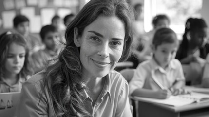 Fototapeta premium Woman in classroom