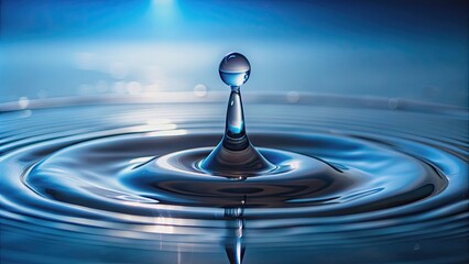 Close up of a single water droplet against a plain clean background, water, drop, close up, macro, clear, purity, isolated,clean