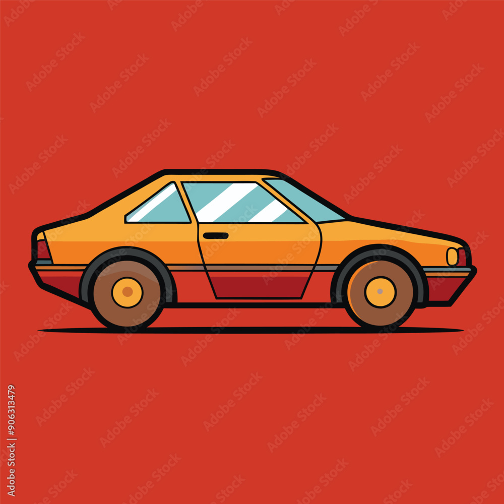 Wall mural car flat vector design illustration