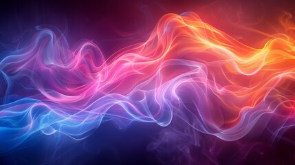 Abstract neon light, fluorescent glow of neon lights, illustration of exhibition background.