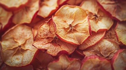 Dried apple slices apple chips dried fruits healthy alternative fast food : Generative AI