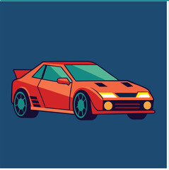 Fototapeta premium car flat vector design illustration