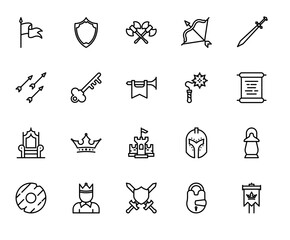 Medieval - Premium Outlined Icon Pack