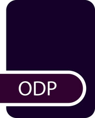ODP File format icon with contour