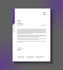 vector modern company letterhead template design