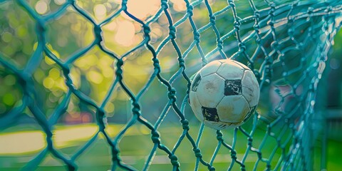 Soccer Ball Striking Net in Dynamic Goal Moment