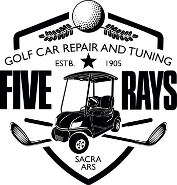 Golf car repair emblem
