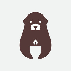 animal seals mascot cute logo design vector