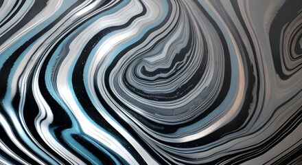 Texture fond marbre ondul&eacute; argent&eacute; iris&eacute; bleut&eacute;.