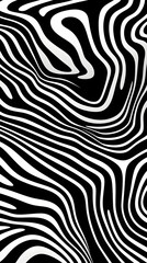 Obraz premium Digital black and white curve zebra pattern geometric abstract graphics poster background