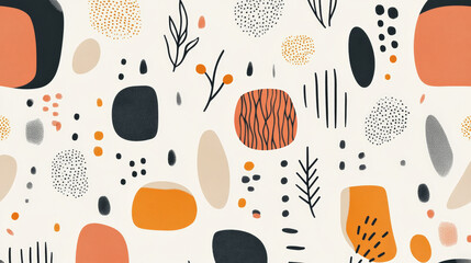 Abstract pattern in Scandinavian style with simple lines and neutral colors, creating a modern and elegant background.