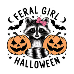 Halloween Raccoon SVG PNG Sublimation