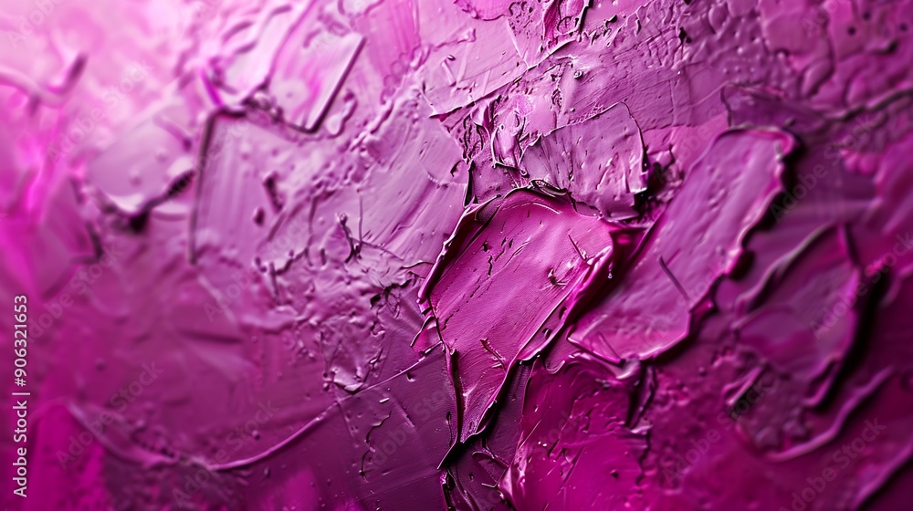 Poster Abstract viva magenta painted texture as background with copy space Shiny pattern in trendy color 2023 year Viva Magenta Vintage blank backdrop : Generative AI
