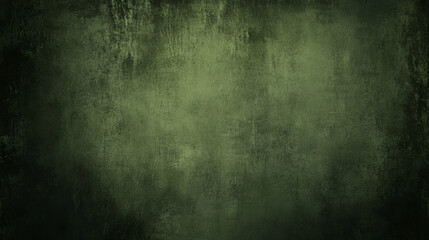 Obraz premium A dark matte background in a refined olive green, with a subtle texture. The middle section is left blank, perfect for adding design or text.