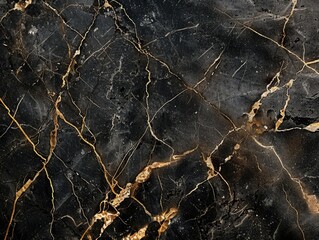 Black and Gold Marble Close-up