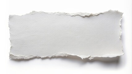 Obraz premium Torn white paper on white background, graphic resource, paper, torn, ripped, white, background, design, blank, texture