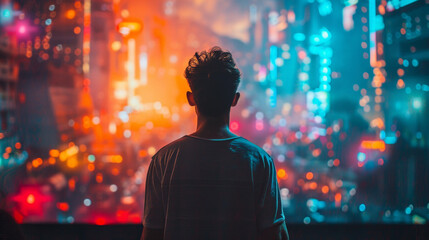 Person Filled with Emotion Watching Movie