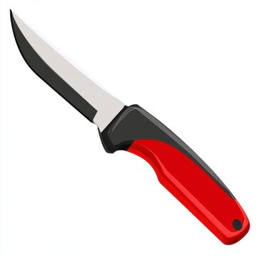recommend clip art: Precision Utility Knife Clipart in Flat Design with Red and Black Colors Isolated on White Background