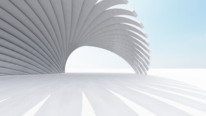 Naklejka premium Futuristic architecture background 3d render