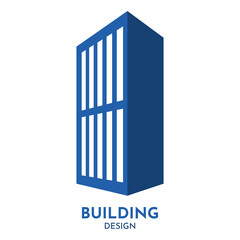 Modern Skyscraper Building Icon. City architecture urban and metropolis theme. Isolated design illustration in flat style.