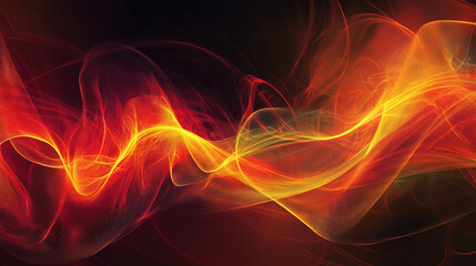 Bold and vibrant abstract background featuring a spiral sound wave rhythm line in red, orange, and yellow, creating an energetic and captivating scene.