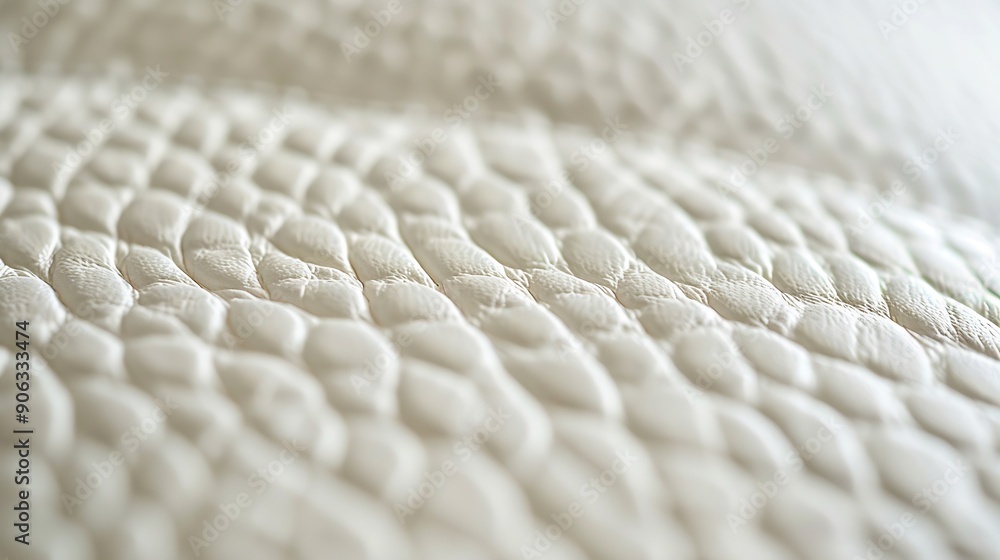 Poster closeup artificial leather white colour for texture background top view : generative ai
