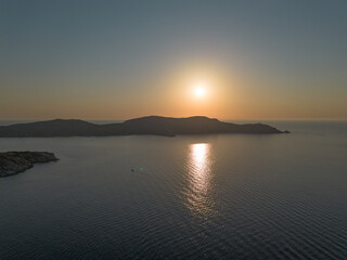 Fototapeta premium Fotografia aerea della cittadella di calvi in corsica