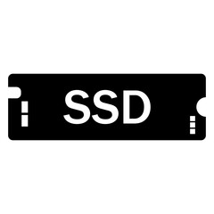 SSD Computer Icon, Simple Icon Vector Design, best used for presentation, application, web and banner