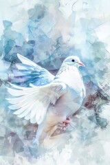Obraz premium White bird in flight