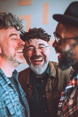 Obraz premium Three Men Standing Together